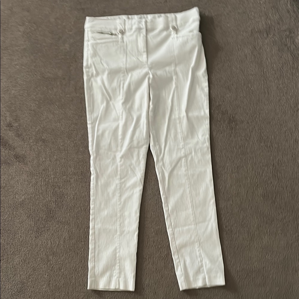 JM Collection White Skinny Pants